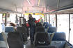 Desinfecção do interior do autocarro de transporte colectivo de passageiros